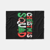 Groovy Christmas Squad Kerstboom Familie Matching  Fleece Deken (Voorkant (Horizontaal))