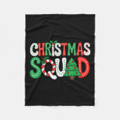 Groovy Christmas Squad Kerstboom Familie Matching  Fleece Deken (Voorkant)