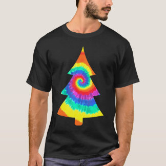 Groovy Christmas Tie Dye Tree Tye Die Top