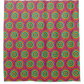Groovy Circles Pattern Colorful Douchegordijn (Voorkant)