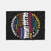 Groovy College Advisor Appreciation Week Back To S Fleece Deken (Voorkant (Horizontaal))