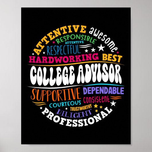 Groovy College Advisor Appreciation Week Back To S Poster (Voorkant)