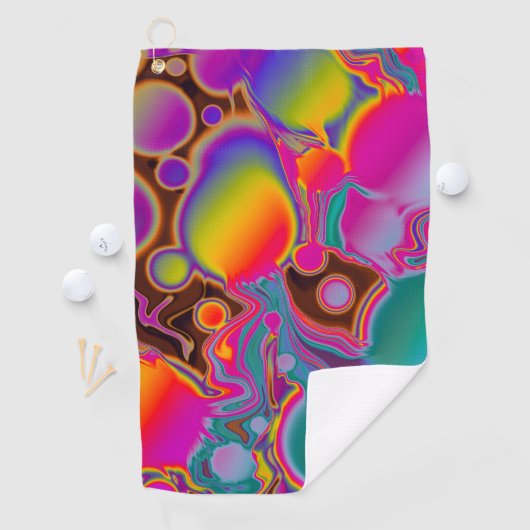 Groovy Color Burst Golfhanddoek (Insitu)