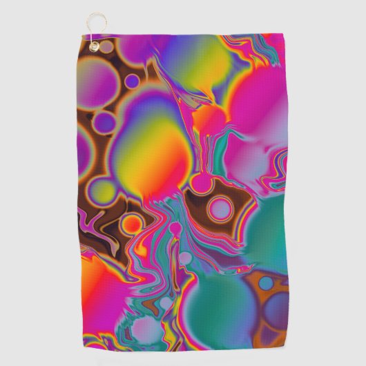 Groovy Color Burst Golfhanddoek (Voorkant)