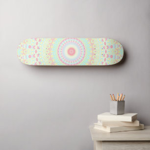 Groovy Colorful Hippie Mandala  Skateboard