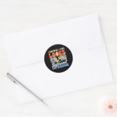 Groovy communicatie ziet er voor iedereen anders u ronde sticker (Envelop)