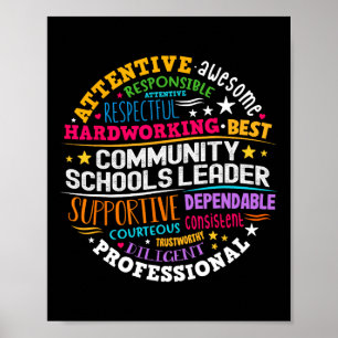 Groovy Community Schools Leider Verspreidt Positiv Poster