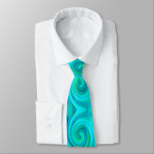 Groovy Cool Abstract Aqua Liquid Art Swirl Stropdas (Gebonden)