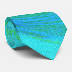 Groovy Cool Abstract Aqua Liquid Art Swirl Stropdas