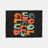 Groovy Cool Uncles Club Funny New Uncle Men Fleece Deken (Voorkant (Horizontaal))