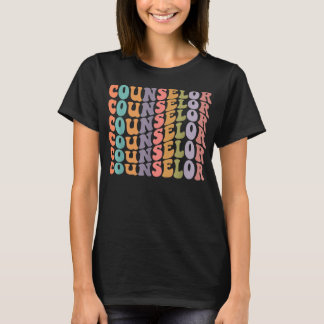 Groovy Counselor Therapist Mental Health Matters H T-shirt