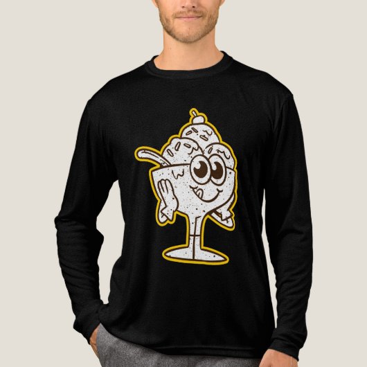 Groovy Cup van ijs Tri-Blend Shirt (Voorkant volledig)