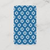 Groovy Custom QR CODE Bar Bat Mitzvah Blue Stars Informatiekaartje (Achterkant)