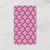 Groovy Custom QR CODE Bar Bat Mitzvah Roze Sterren Informatiekaartje (Achterkant)