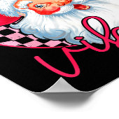 Groovy Cute Santa Claus Christmas Vibes Xmas Women Poster (Hoek)