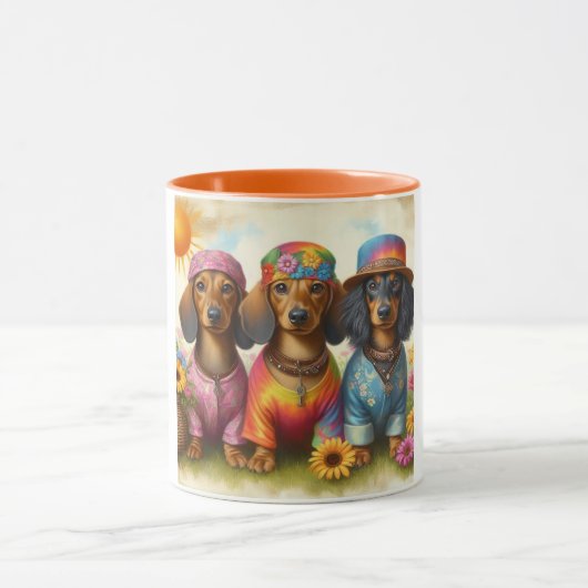 Groovy Dachshunds Mok (Midden)