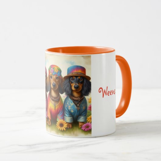 Groovy Dachshunds Mok (Voorkant rechts)