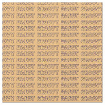 Groovy Dad Hippy Text on Brown
