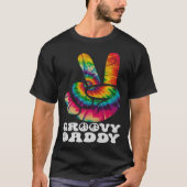 Groovy Daddy Peace Sign Hand Tie Dye T-shirt (Voorkant)