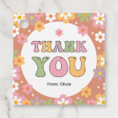 Groovy Daisies Hippie Verjaardag Bedankt Bedankjes Labels (Voorkant)