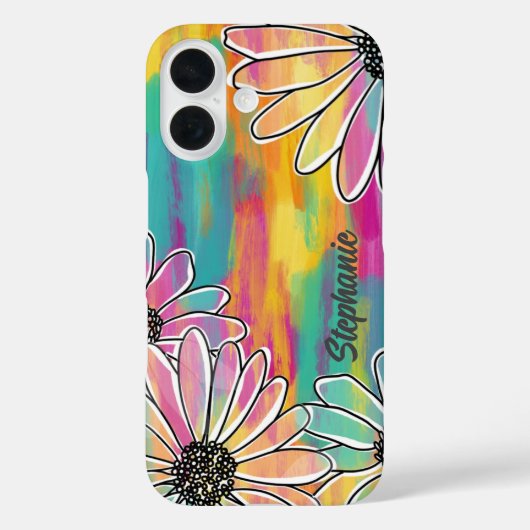 Groovy Daisy Dream - Painterly Hand getrokken Bloe Case-Mate iPhone Case (Achterkant)