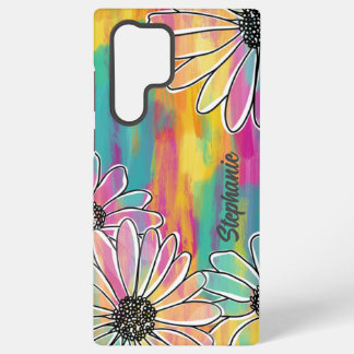 Groovy Daisy Dream - Schilderachtige Handgetekende Samsung Galaxy Hoesje