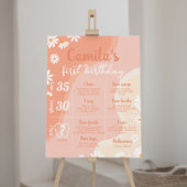 Groovy Daisy Eerste Verjaardag Mijlpaal teken Poster