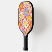 Groovy Daisy Floral Checkerboard, Y2K 90s Pickleball Paddle (Links)