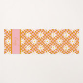 Groovy Daisy Floral Checkerboard, Y2K 90s Yogamat (Voorkant (horizontaal))