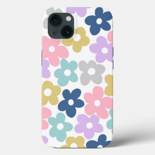 Groovy Daisy Flowers Retro Boho Floral iPhone 13 Hoesje