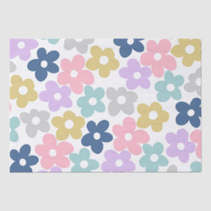 Groovy Daisy Flowers Retro Boho Floral Tissuepapier