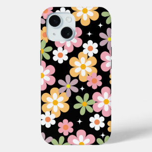 Groovy Daisy Pattern Zwart