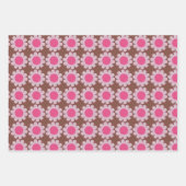 Groovy Daisy Winter Pink Inpakpapier Vel (Voorkant)