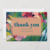 Groovy Deco schilderij bruiloft dank u Bedankkaart (Voorkant)