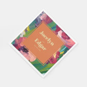 Groovy Deco Schilderij Bruiloft Servet (Hoek)