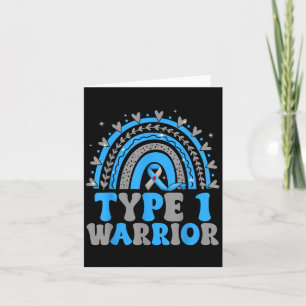 Groovy Diabetes Bewustzijn Type 1 Krijger Blauw Gr Kaart
