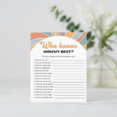 Groovy die mama het beste Baby shower spel kent (Staand voorkant)