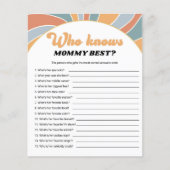 Groovy die mama het beste Baby shower spel kent (Voorkant)