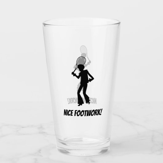 Groovy Disco Dancer Tennis Player Glas (Voorkant)