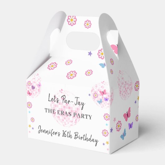 Groovy Disco Eras Verjaardagsfeestgunst Box Bedankdoosjes (Voorkant Zijde)