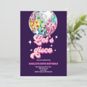 Groovy Disco Party Retro 70s Let's Disco Verjaarda Kaart (Staand voorkant)