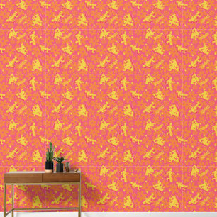 Groovy Disco Scooby-Doo Pattern Behang