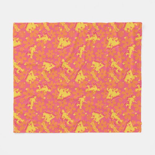 Groovy Disco Scooby-Doo Pattern Fleece Deken (Voorkant (Horizontaal))