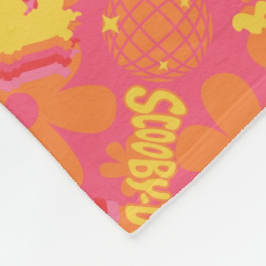 Groovy Disco Scooby-Doo Pattern Fleece Deken (Hoek)