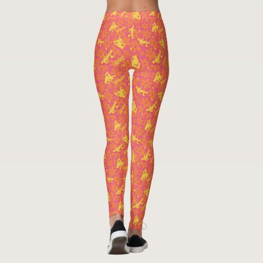 Groovy Disco Scooby-Doo Pattern Leggings (Achterkant)