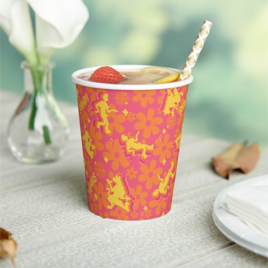 Groovy Disco Scooby-Doo Pattern Papieren Bekers (Insitu)