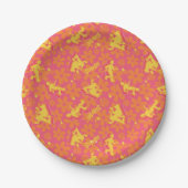 Groovy Disco Scooby-Doo Pattern Papieren Bordje (Voorkant)