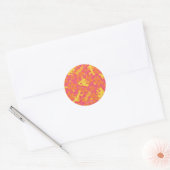 Groovy Disco Scooby-Doo Pattern Ronde Sticker (Envelop)