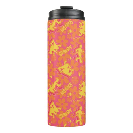 Groovy Disco Scooby-Doo Pattern Thermosbeker (Voorkant)