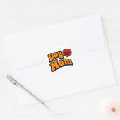 Groovy Dog Mam Drawing Ronde Sticker (Envelop)